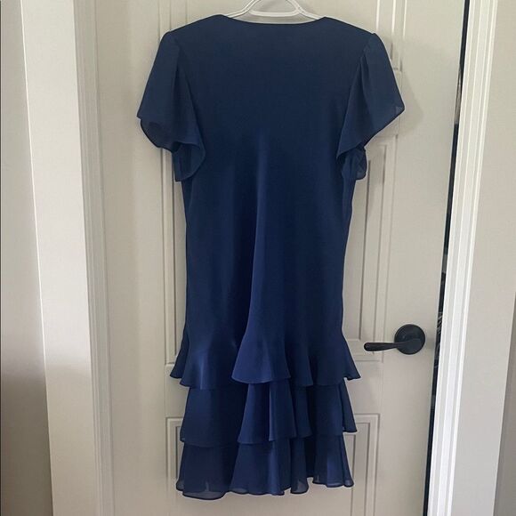 Ralph Lauren Navy Tiered Mini Dress - Picture 4 of 6
